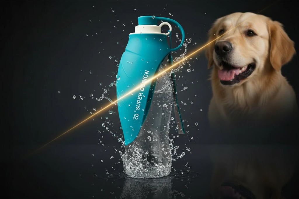 Gourde pour Chien Anti-Fuite 580ml - Bol Intégré & Sans BPA