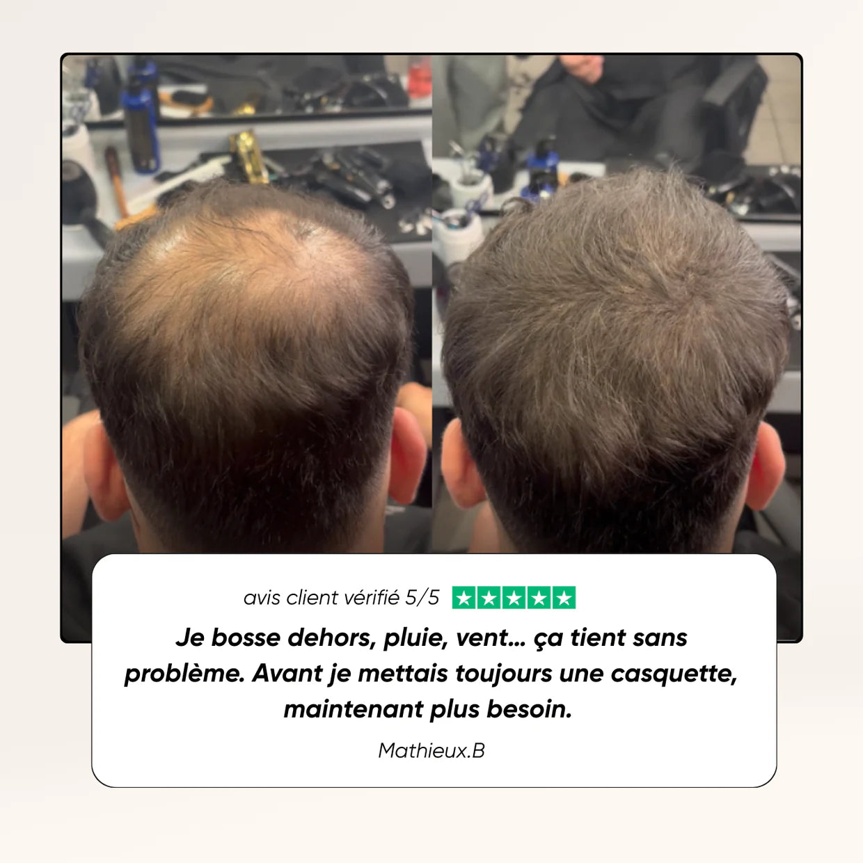 Poudre de camouflage capillaire