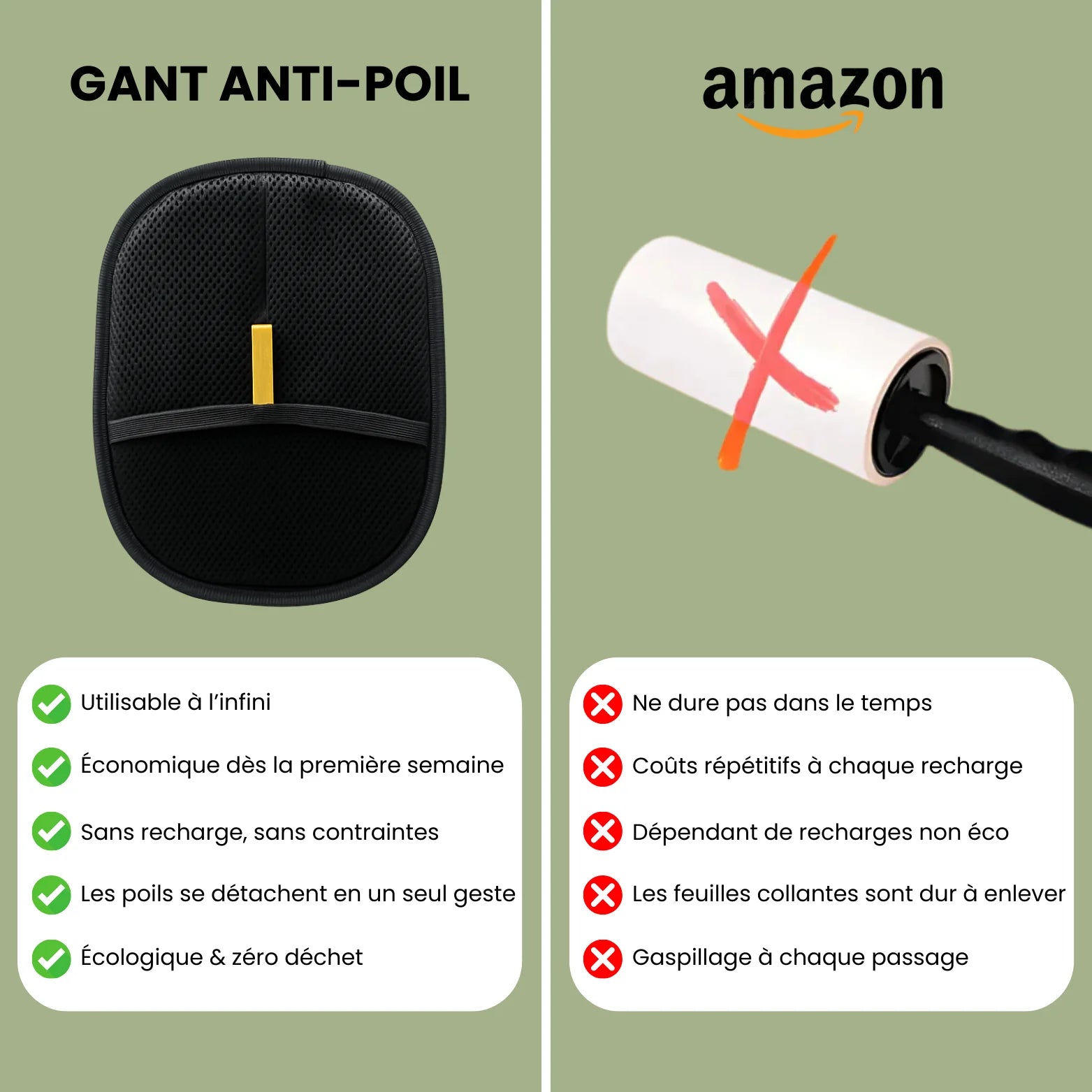 Gant anti-poils d’animaux