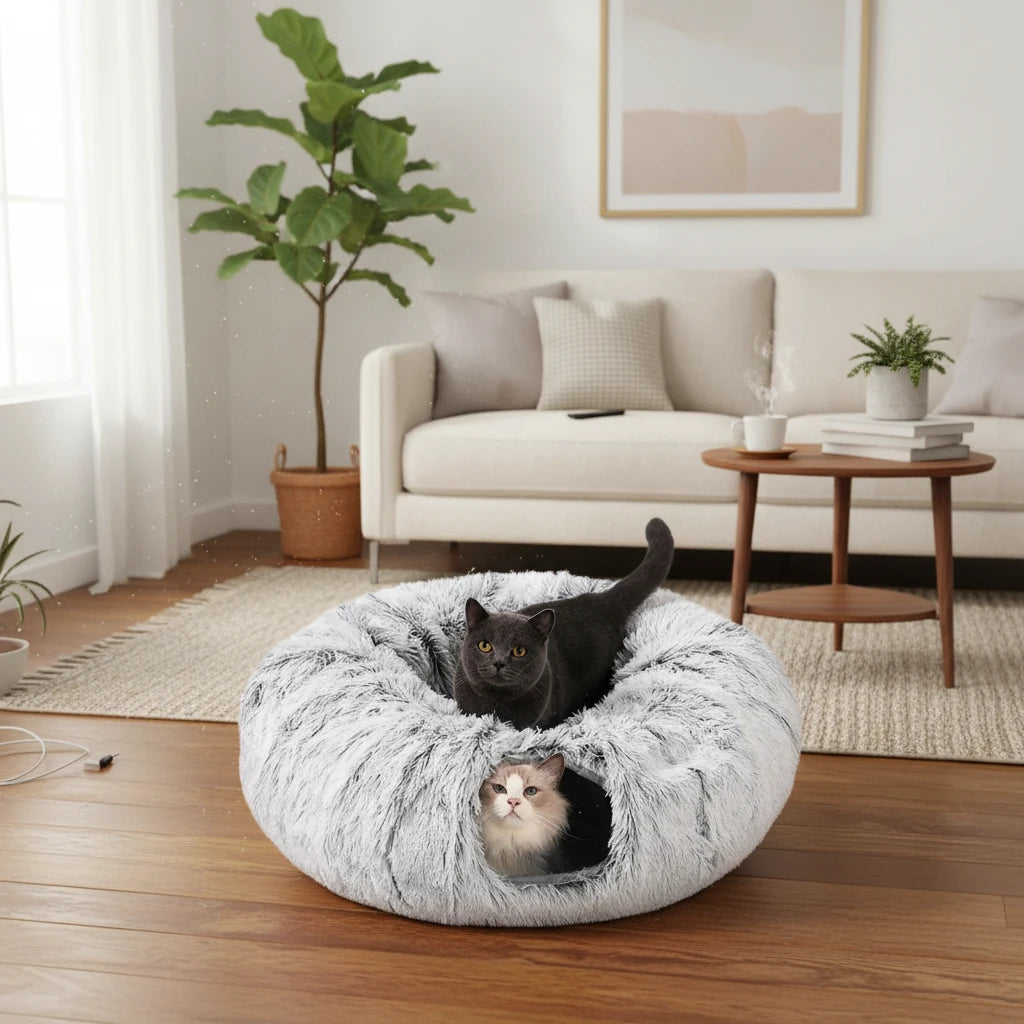 Lit tunnel pour chat