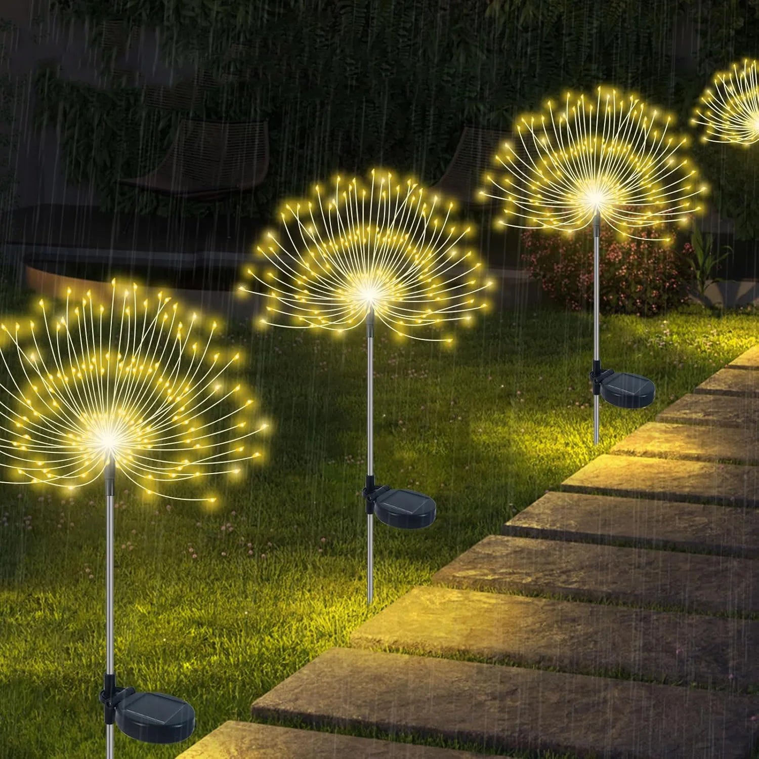 Lampes solaires de jardin étanche feux d’artifice