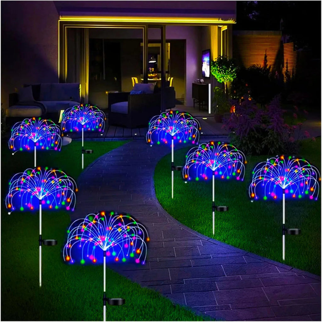 Lampes solaires de jardin étanche feux d’artifice