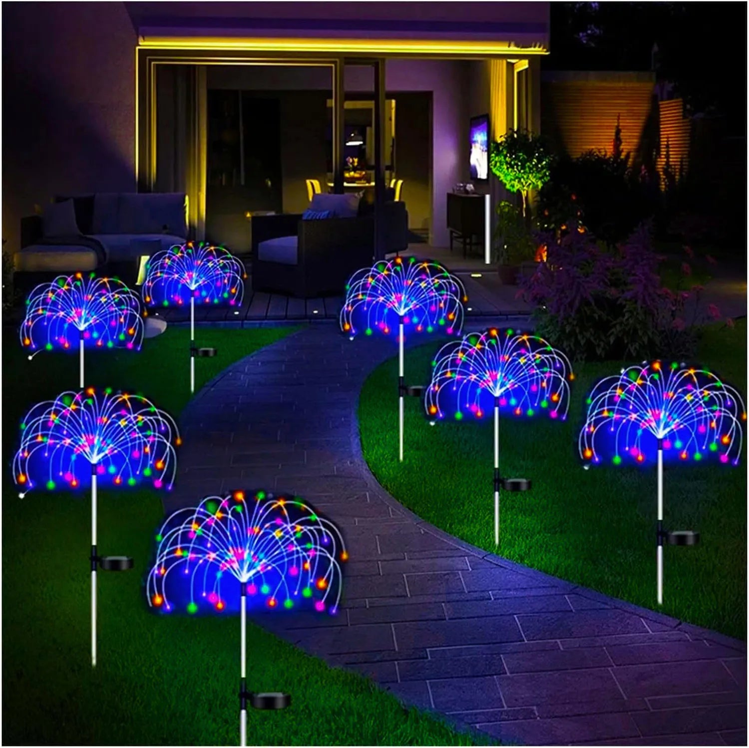 Lampes solaires de jardin étanche feux d’artifice