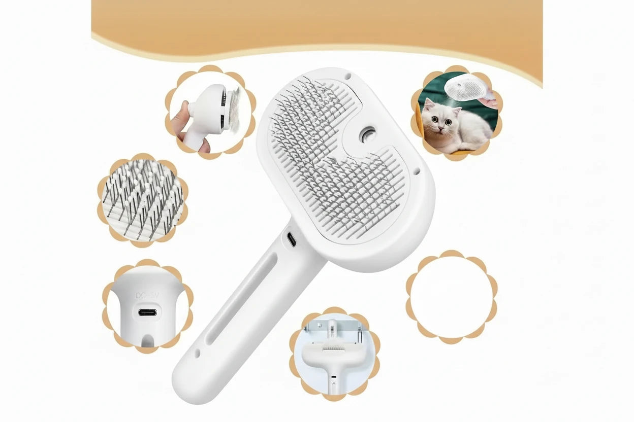 Brosse à vapeur pour animaux