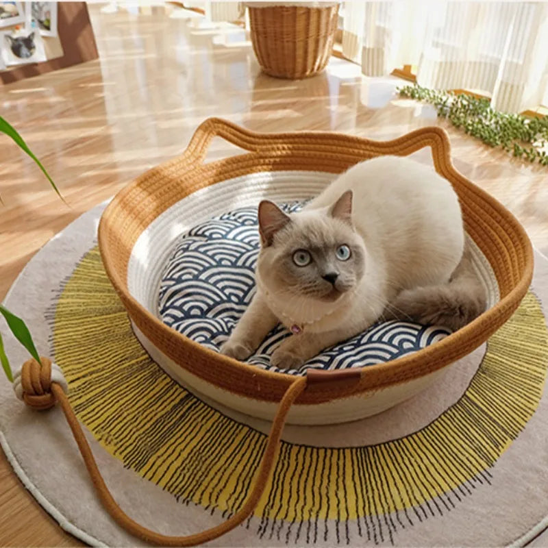 Panier Instinct 4 saisons pour chat fait main