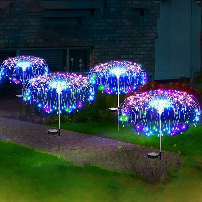 Lampes solaires de jardin étanche feux d’artifice