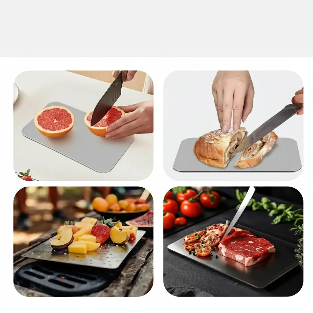 Planche à découper titane anti bactérienne - Durable et hygiénique