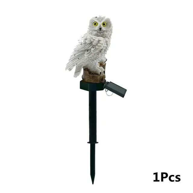 Lampe solaire de jardin Hibou