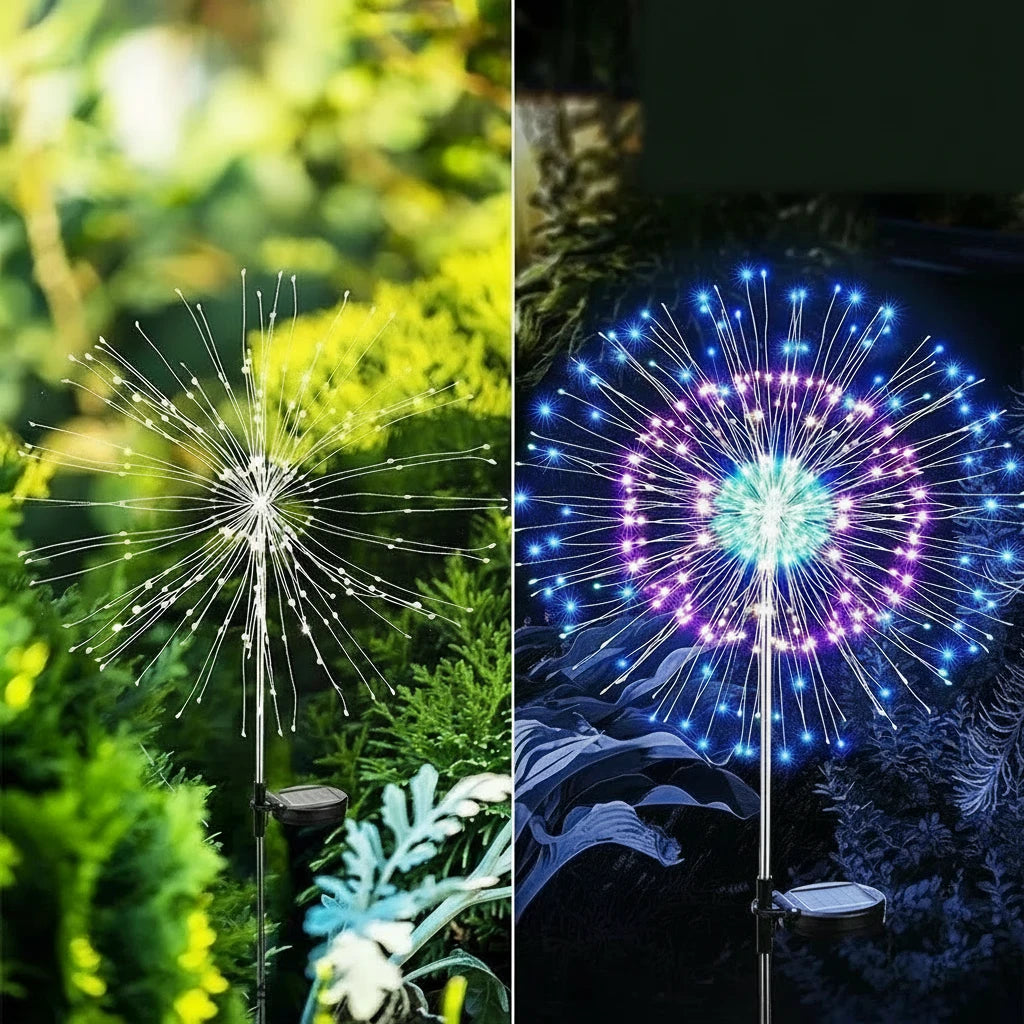 Lampes solaires de jardin étanche feux d’artifice