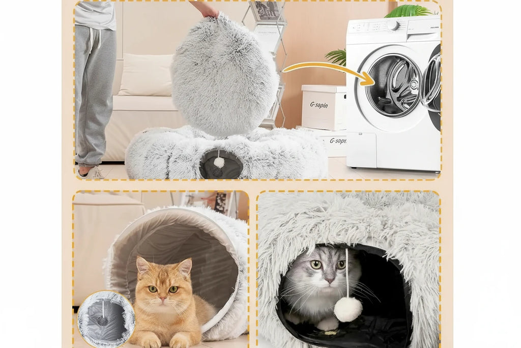 Lit tunnel pour chat