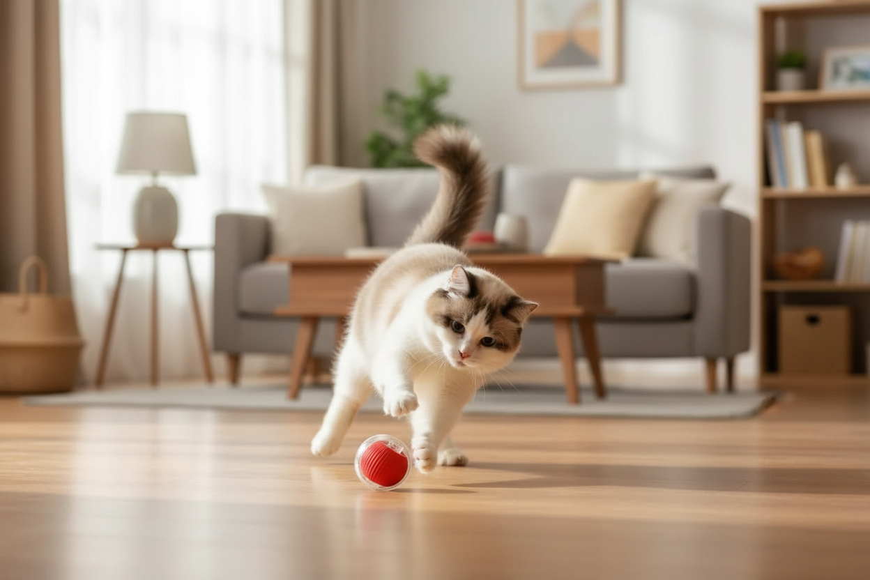 Balle interactive pour animaux de compagnie