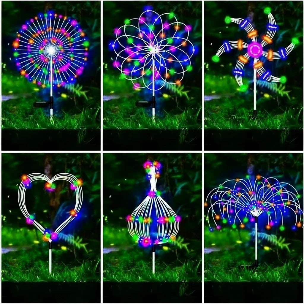 Lampes solaires de jardin étanche feux d’artifice