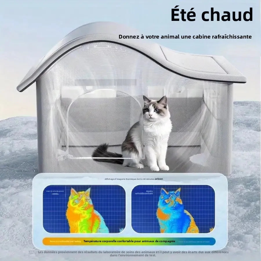 Cabane rafraîchissante pour chat et chien