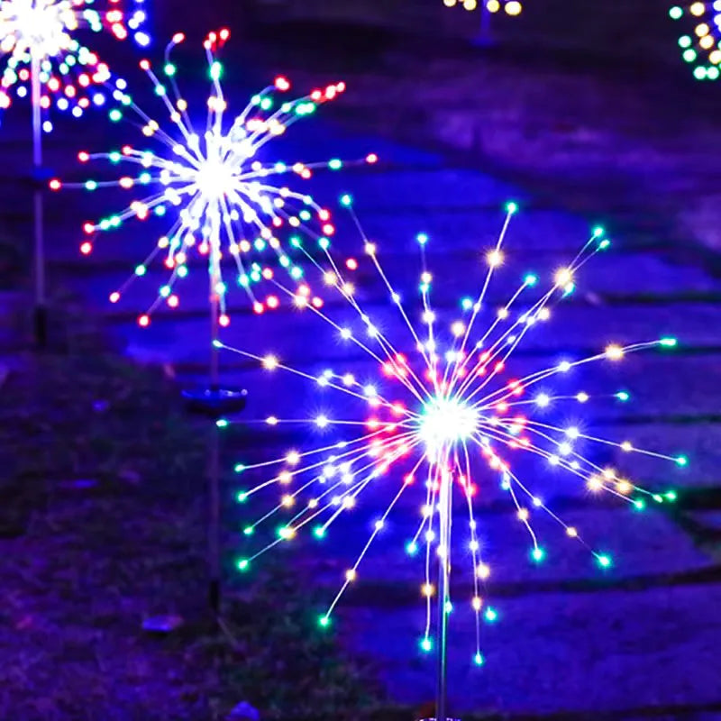 Lampes solaires de jardin étanche feux d’artifice