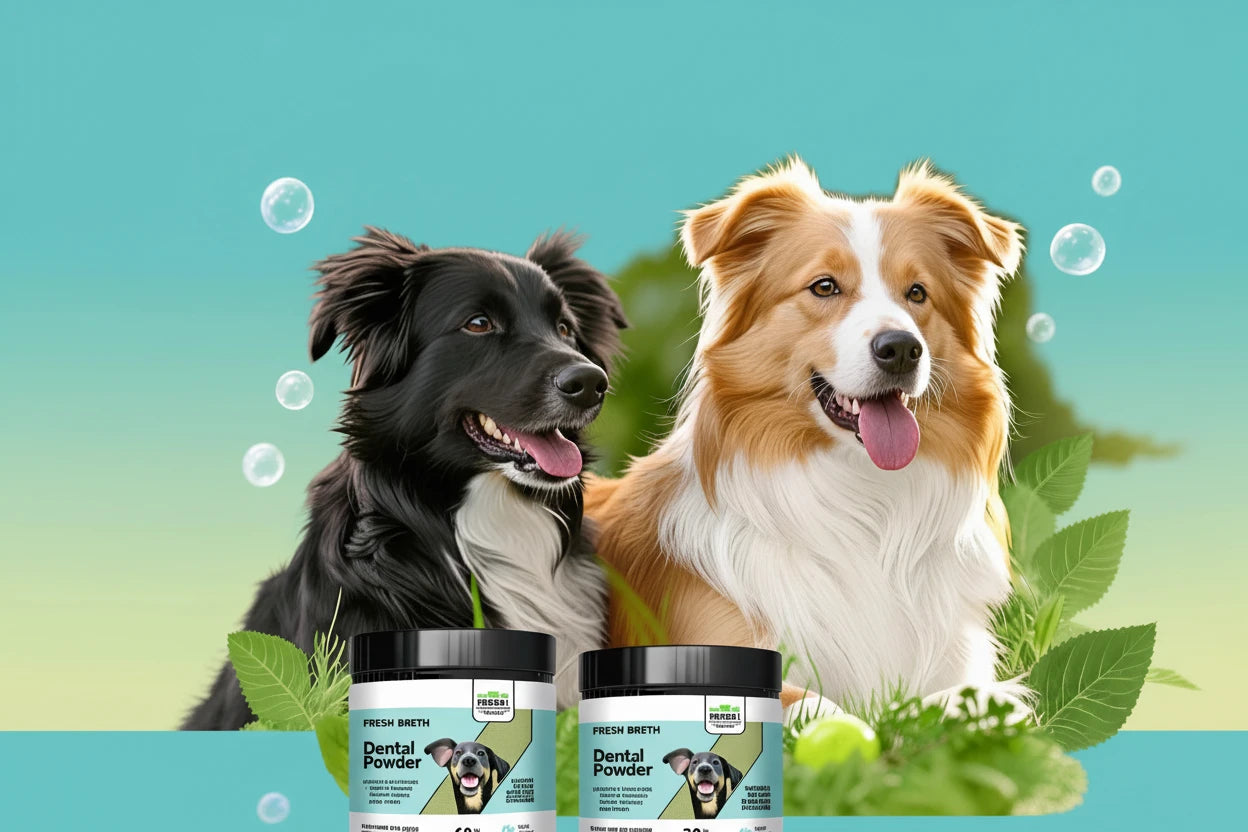 Poudre dentaire pour chien haleine fraîche et anti tartre