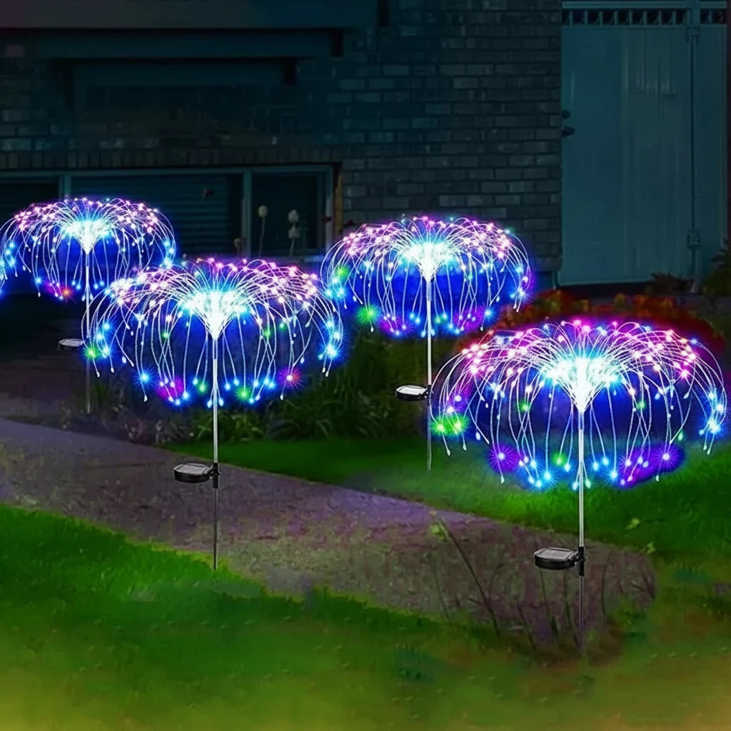 Lampes solaires de jardin étanche feux d’artifice
